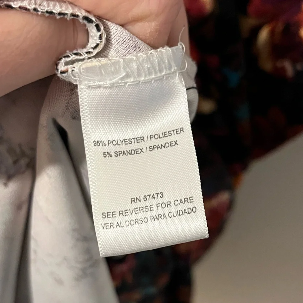 Cottagecore Boho Multicolor Floral Midi Scuba Dress by Gabbye Skye - Size 20 - Picture 6 of 6